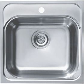 Мойка ALVEUS BASIC 140 NAT-90 465х465 мм, 1X в комплекте с сифоном 1102384 1100905 (артикул 16203209) – фото 1