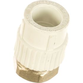 Муфта с накидной гайкой PRO AQUA PP-R белая d-20 мм 3/4" PA29010b (артикул 15791728) – фото 1