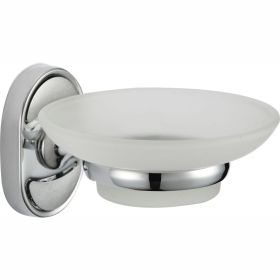 Стеклянная мыльница с держателем Savol хром S-007059 23204 (артикул 16389452) – фото 1