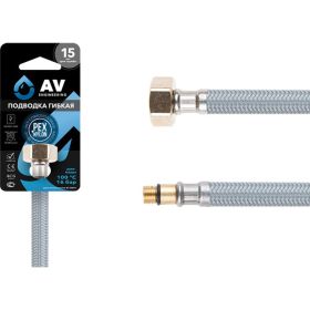Гибкая подводка для воды AV Engineering nylon Lt иголка М10 короткая - гайка 1/2" 60 см AVE21160 (артикул 23414367) – фото 1