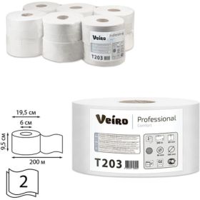 Бумага туалетная VEIRO PROFESSIONAL Comfort 200 м, 12 шт, 2-х слойная T203 127084 (артикул 16093238) – фото 1