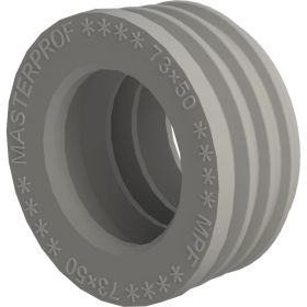 Сантехническая манжета для канализации MPF 73x50, серая, уплотнительная, переходная ИС.131772 (артикул 23462073) – фото 1