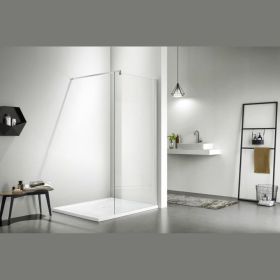Душевая перегодка Aquatek AQ NAR 6310-90 Walk in с держателем, 900x2000 мм, профиль хром, прозрачное стекло 00000124170 (артикул 24424965) – фото 1