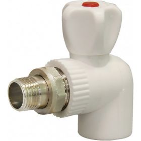 Шаровой угловой кран для радиатора СТМ PP-R DN ПЛАСТ 25х1/2" CPRL2512 (артикул 16198830) – фото 1
