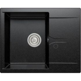 Кухонная мраморная мойка Polygran Gals-620 черный №16 (артикул 16372775) – фото 1