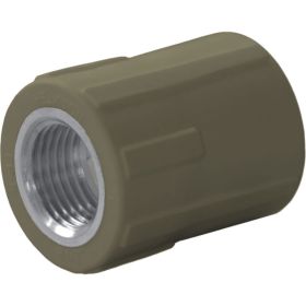 Комбинированная муфта ПОЛИТЭК 25x3/4 с внутр. р. PPRC, серый 9100002534С (артикул 24343431) – фото 1