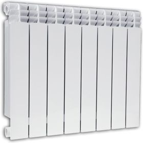 Биметаллический радиатор Fondital ALUSTAL 500/100 BIANCO 12 секций R90103412 (артикул 16051616) – фото 1