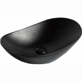 Керамическая накладная раковина BelBagno чёрная матовая BB1404-H301 (артикул 18361717) – фото 1