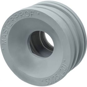 Сантехническая манжета для канализации MPF 50x25, серая, уплотнительная, переходная ИС.131769 (артикул 23318175) – фото 1