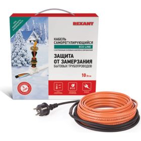 Комплект нагревательного саморегулирующегося кабеля REXANT пищевой 10HTM2-CT 51-0606 (артикул 15598982) – фото 1