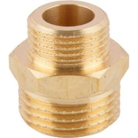 Латунный ниппель AV Engineering редукционный наружная-наружная 1/2x3/8 AVE303008 (артикул 22938219) – фото 1