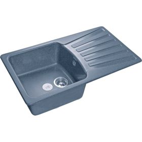 GRANFEST Мойка мрамор STANDART GF-S--850L чаша+крыло 850*495мм графит S-850 L граф (артикул 16220750) – фото 1