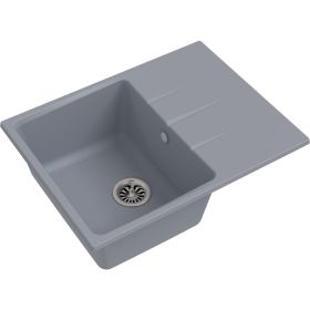 EWIGSTEIN Мойка кварц Gerd 45F 1-чаша + крыло 650500мм серый металлик G- 45F сер мет (артикул 16220151) – фото 1