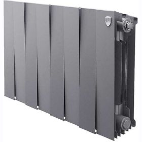 Биметаллический радиатор Royal Thermo PianoForte 300/Silver Satin 8 секций НС-1346089 (артикул 21798520) – фото 1