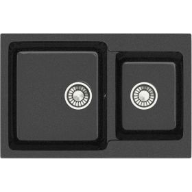 Кухонная мойка GLANZ цвет: чёрный J-191-32 (артикул 17859151) – фото 1