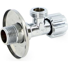 Вентиль для подключения бачков/смесителей Uni-Fitt НН 1/2"", хром 185A2000 (артикул 16849156) – фото 1