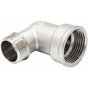 Угольник STI латунный Ду25х20 (1""x 3/4"") Ру16 ВР/НР переходной, никелированный D270-05017 (артикул 22002652) – фото 1