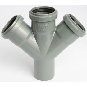 Крестовина Flextron D 50x50x50 мм, 45 градусов, для внутренней канализации 148073 (артикул 25682943) – фото 1