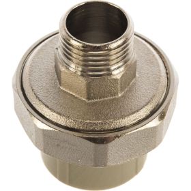 Комбинированная муфта VALFEX PP-R серая, разъемная Дн25х1/2 НР 10156115Г 127-0344 (артикул 16206553) – фото 1