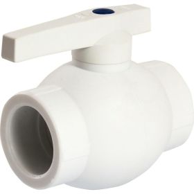 Шаровой кран EVER PLAST 40 ручка PP-R БЕЛЫЙ Россия 543244 (артикул 23962791) – фото 1