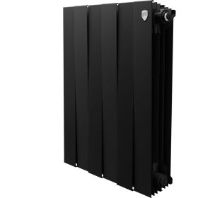 Радиатор Royal Thermo PianoForte 500/Noir Sable 6 секций, черный (артикул 15494718) – фото 1