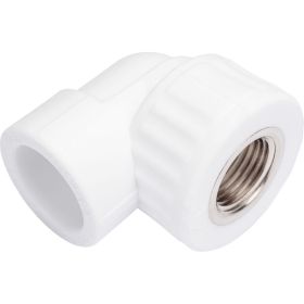 Комбинированный угольник VALFEX PP-R белый, 25х1/2 дюйма ВР 10125125 127-0588 (артикул 16164354) – фото 1