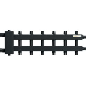 Warme Коллектор Варме с гидрострелкой компактный на 7 контуров WKD.R.60.K.3+3+1 (артикул 22223541) – фото 1