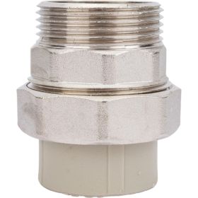 Комбинированная муфта VALFEX PP-R серая, разъем 32х1 1/4 дюйма НР 10156132Г 127-0349 (артикул 16164227) – фото 1