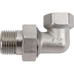 Соединитель СТМ с накидной гайкой, угловой, 1/2"", гайка-штуцер CRAE0012 (артикул 16200261) – фото 1