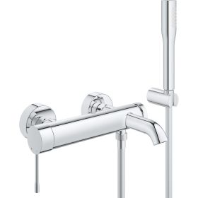 Однорычажный смеситель для ванны с душевым гарнитуром GROHE Essence New 33628001 (артикул 16046944) – фото 1