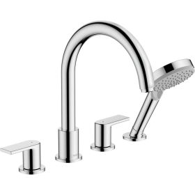 Смеситель на край ванны Hansgrohe Vernis Shape на 4 отверстия, хром 71459000 (артикул 19284654) – фото 1