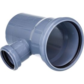 Канализационный тройник RTP D 110х50 мм, 87 град, серый 36572 (артикул 16183881) – фото 1