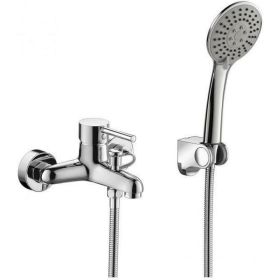 Смеситель для ванны Bravat короткий излив Slim F6332366CP-01-RUS 00-00249739 (артикул 16650627) – фото 1