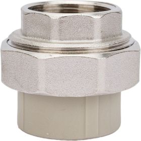 Комбинированная муфта VALFEX PP-R серая, разъем 32х1 дюйма ВР 10155025Г 127-0336 (артикул 16164176) – фото 1