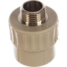 Муфта комбинированная с наружной резьбой VALFEX PP-R серая, 25 мм х1/2"" 10130125Г 127-0361 (артикул 16226311) – фото 1