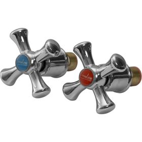 Кран-букса с маховиком mixline 1/2 керамическая 8х24, крест ML10, блистер, пара 526765 (артикул 16624106) – фото 1