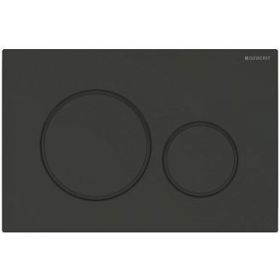 Смывная клавиша Geberit 115.882.16.1 Sigma20 двойной смыв: черный матовый лак УТ005746 (артикул 18323797) – фото 1