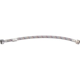 Подводка для воды СТМ сталь, 1/2"", гайка-штуцер, 40 cм CWFHM040 (артикул 16199159) – фото 1