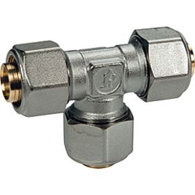 Тройник Giacomini 16x2, латунь, с цанговым соединением R564MX048 (артикул 25539693) – фото 1