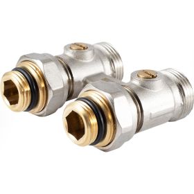 Узел нижнего подключения радиатора PROFACTOR прямой шаровой 1/2х3/4 ЕК PF RVS 612 (артикул 25090803) – фото 1