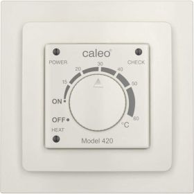 Терморегулятор Caleo 420 бежевый с адаптерами, встраиваемый аналоговый, 3,5 кВт КА000001911 (артикул 15886732) – фото 1