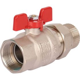 Шаровой полнопроходной кран STOUT с американкой ВР/НР 1 1/4 SVB-1007-000032 (артикул 16105769) – фото 1
