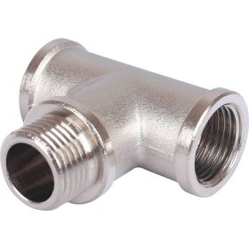 Тройник STOUT Sft-0065-121212 внв никелированный 1/2"x1/2"x1/2" RG008T5ORUNSO3 (артикул 26459199) – фото 1