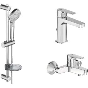 Набор 3в1: смеситель для душа и умывальника, душевой гарнитур IDEAL STANDARD ESLA BC264AA Set 00000077899 (артикул 16410694) – фото 1