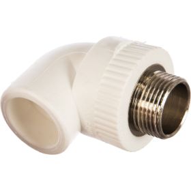 Комбинированный угольник PRO AQUA PP-R НР белый, 32 мм, 1"" PA27018Pb (артикул 15791769) – фото 1
