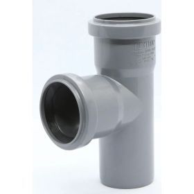 Тройник Flextron D 50 мм 87,5 градусов для внутренней канализации 139802 (артикул 25683111) – фото 1