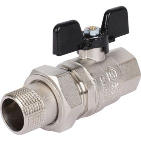 Шаровой полнопроходной кран с американкой STOUT ВР/НР RG008Q0BRAL04D (артикул 16053592) – фото 1