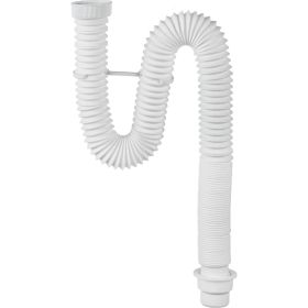 Сифон гофрированный VIRPLAST ""Элит"" 1 1/2x50/40 мм без выпуска, удлинённый L1200 30980623 (артикул 24433534) – фото 1
