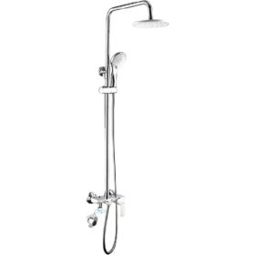 Душевая система FRAP 35к F2431 лейка "Тропический душ" белый хром 531085 (артикул 16613180) – фото 1