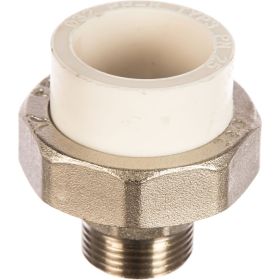 Комбинированная разъемная муфта (американка) PRO AQUA PP-R НР белая d-32 мм 3/4" PA21016b (артикул 15791695) – фото 1